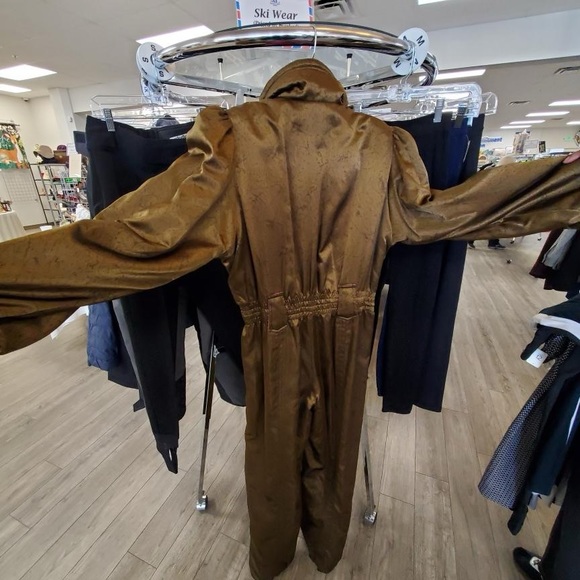 Skea vintage ski jumper brown pink lined used size 6 padded shoulders 90’s - Picture 3 of 14